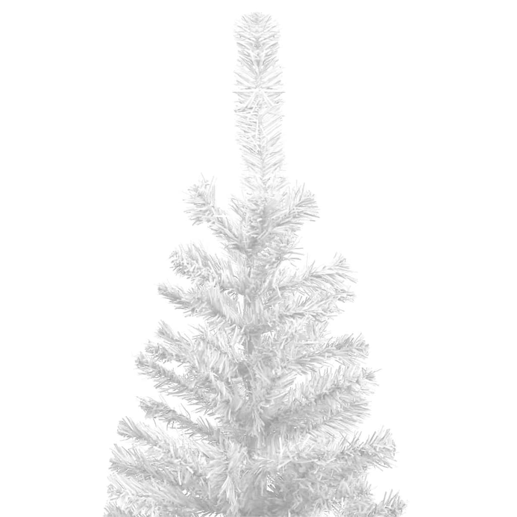Vidaxl Kunstkerstboom mit Beleuchtung und Weihnachtsbällen L 240 cm Weiß