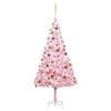 Vidaxl Kunstkerstboom mit Beleuchtung und Weihnachtskugeln 240 cm PVC Pink