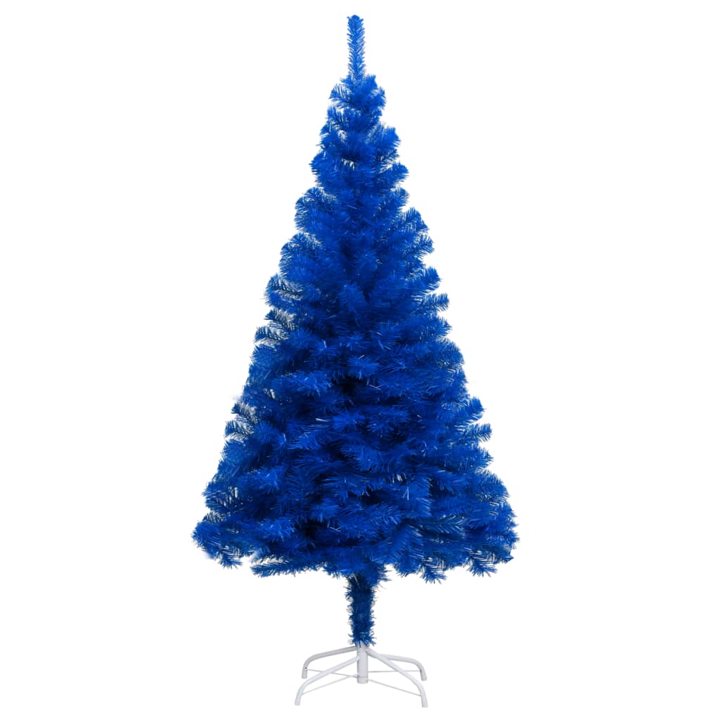 Vidaxl Kunstkerstboom mit Beleuchtung und Weihnachtskugeln 180 cm PVC Blau