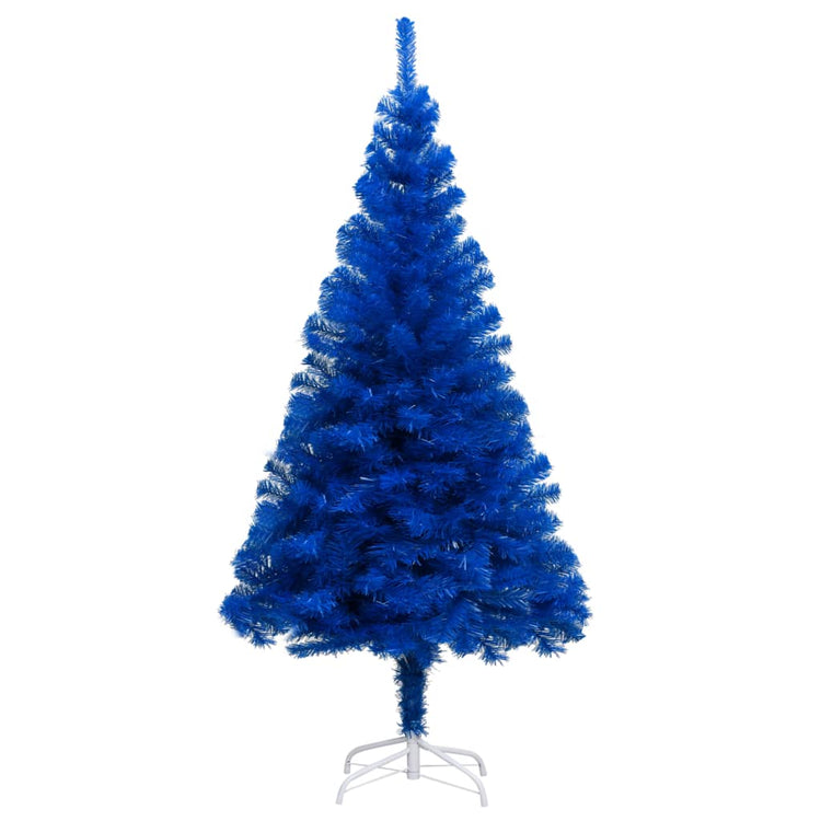 Vidaxl Kunstkerstboom mit Beleuchtung und Weihnachtskugeln 210 cm PVC Blau