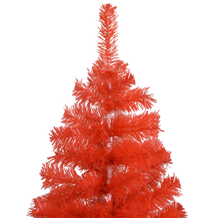 Vidaxl Kunstkerstboom mit Beleuchtung und Weihnachtskugeln 150 cm PVC rot