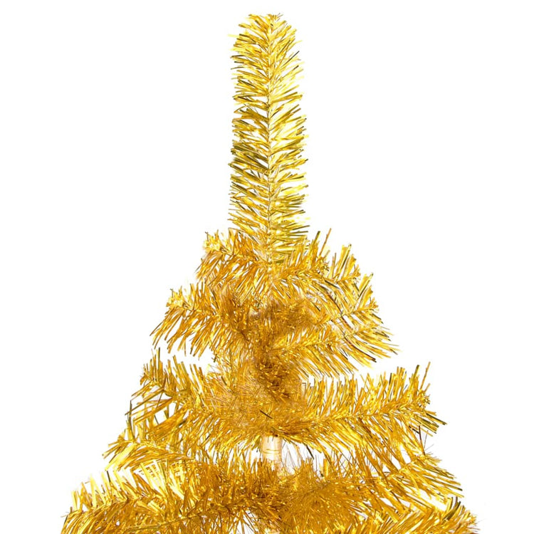 Vidaxl Kunstkerstboom mit Beleuchtung und Weihnachtskugeln 120 cm Haustier Gold