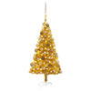 Vidaxl Kunstkerstboom mit Beleuchtung und Weihnachtskugeln 150 cm Haustier Gold