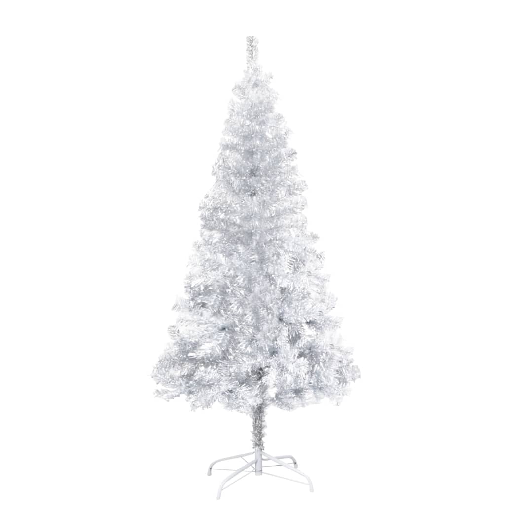 Vidaxl Kunstkerstboom mit Beleuchtung und Weihnachtsbällen 150 cm Haustier Silber
