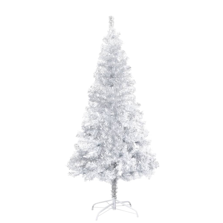 Vidaxl Kunstkerstboom mit Beleuchtung und Weihnachtsbällen 150 cm Haustier Silber