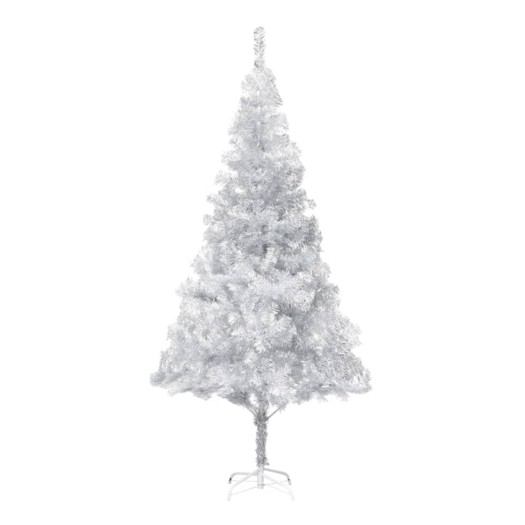 Vidaxl Kunstkerstboom mit Beleuchtung und Weihnachtskugeln 180 cm Haustier Silber