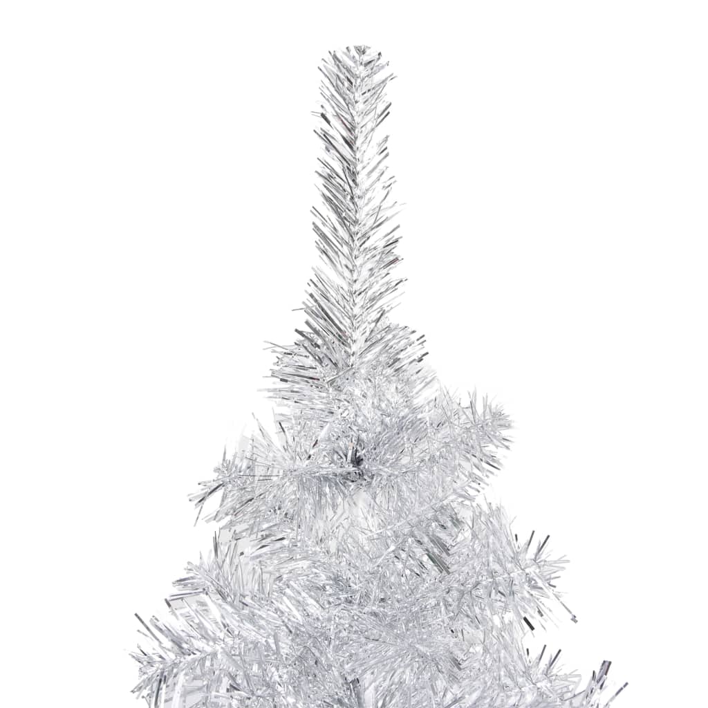 Vidaxl Kunstkerstboom mit Beleuchtung und Weihnachtskugeln 180 cm Haustier Silber