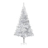 Vidaxl Kunstkerstboom mit Beleuchtung und Weihnachtskugeln 210 cm Haustier Silber