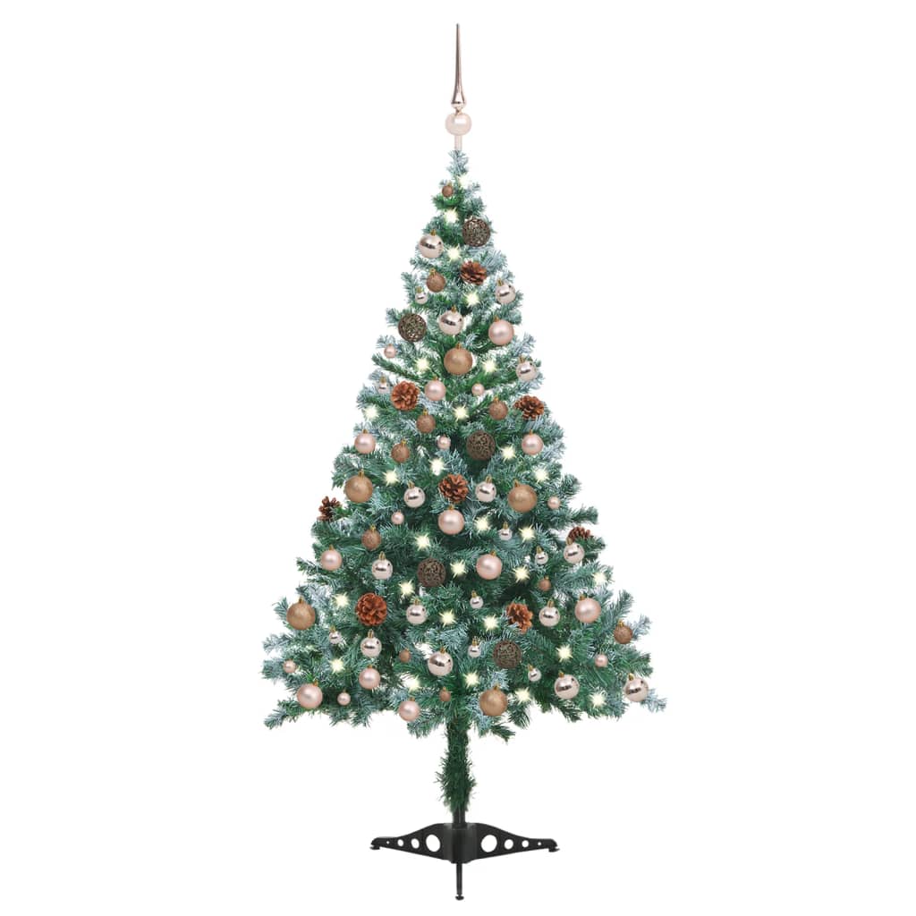 Vidaxl Kunstkerstboom mit Lichtkugeln Schneekiefer 150 cm