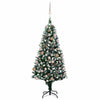 VIDAXL KUNSTKERSTBOOM mit Lichtheiligbällen Kiefernkegel 180 cm