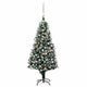 VIDAXL KUNSTKERSTBOOM mit Lichtheiligbällen Kiefernkegel 180 cm