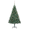 Vidaxl Kunstkerstboom mit Beleuchtung und Weihnachtsbällen 240 cm Grün