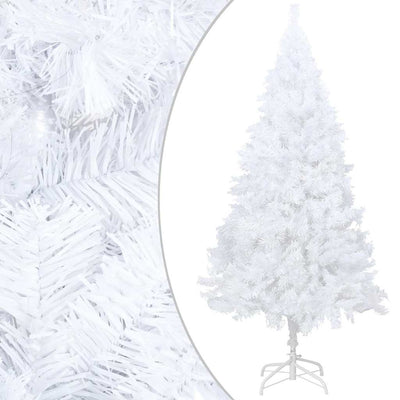 Vidaxl Kunstkerstboom mit Beleuchtung und Weihnachtskugeln 120 cm PVC Weiß
