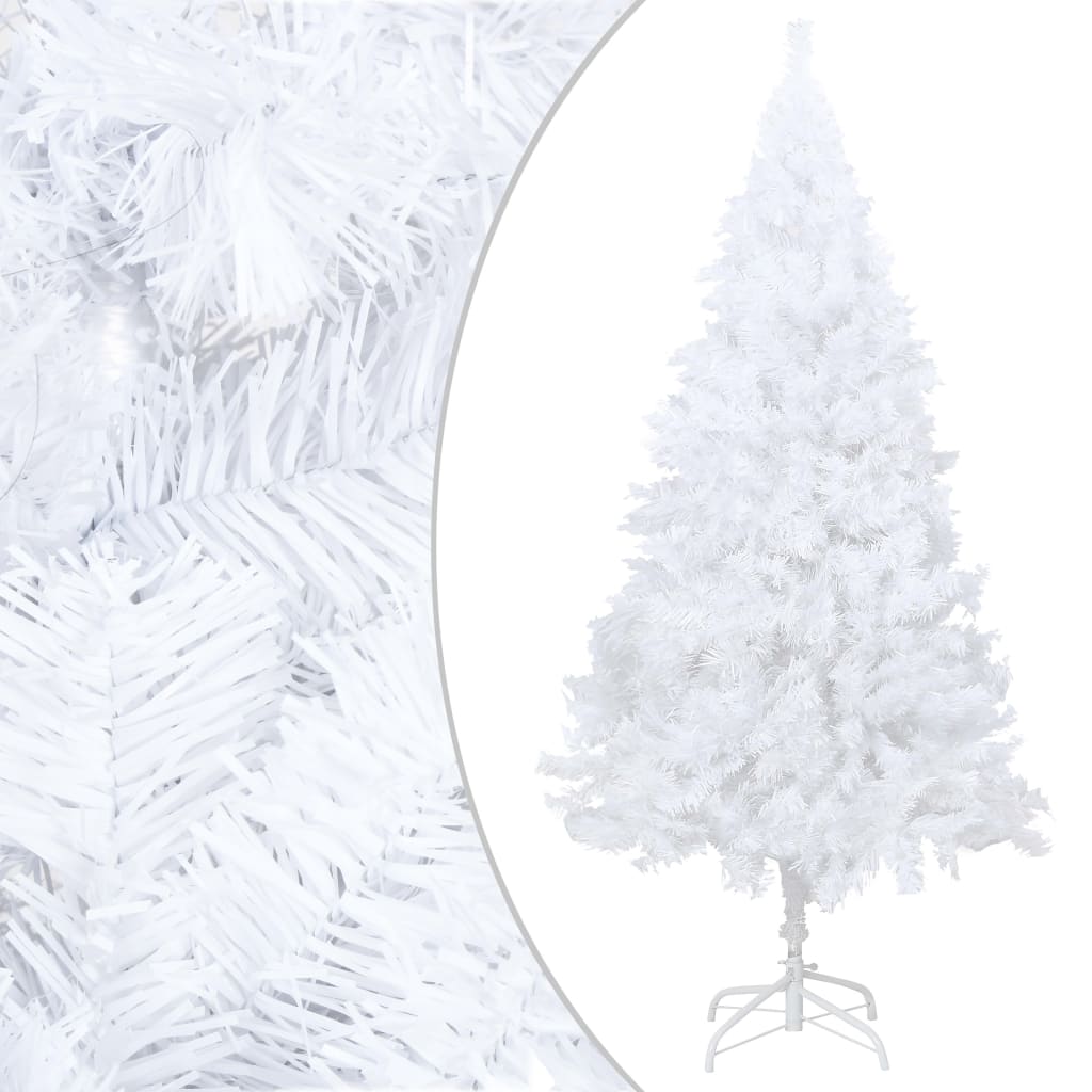 Vidaxl Kunstkerstboom mit Beleuchtung und Weihnachtsbällen 240 cm Weiß