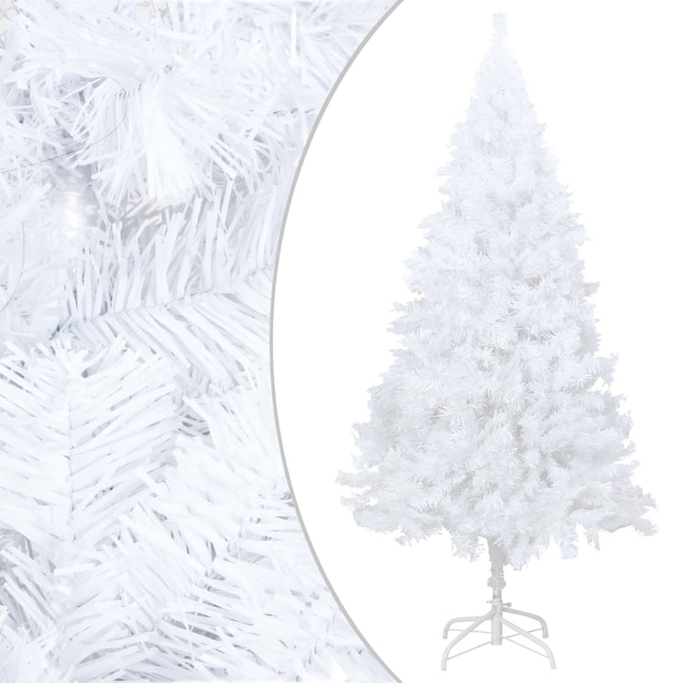 Vidaxl Kunstkerstboom mit Beleuchtung und Weihnachtsbällen 240 cm Weiß