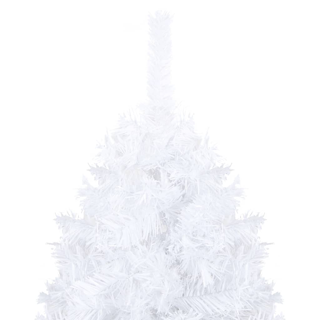 Vidaxl Kunstkerstboom mit Beleuchtung und Weihnachtsbällen 240 cm Weiß