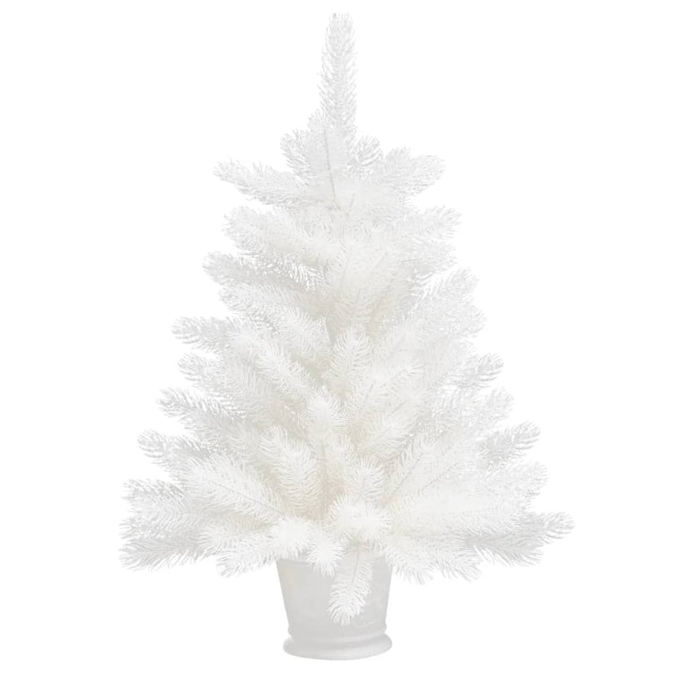 Vidaxl Kunstkerstboom mit Beleuchtung und Weihnachtskugeln 65 cm Weiß