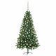 Vidaxl Kunstkerstboom mit Beleuchtung und Weihnachtsbällen 180 cm Grün