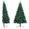 Vidaxl Kunstkerstboom mit Beleuchtung und Weihnachtsbällen halb nach 120 cm Grün