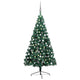 Vidaxl Kunstkerstboom mit Beleuchtung und Weihnachtsbällen halb 180 cm Grün