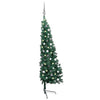 Vidaxl Kunstkerstboom mit Beleuchtung und Weihnachtsbällen halb 180 cm Grün