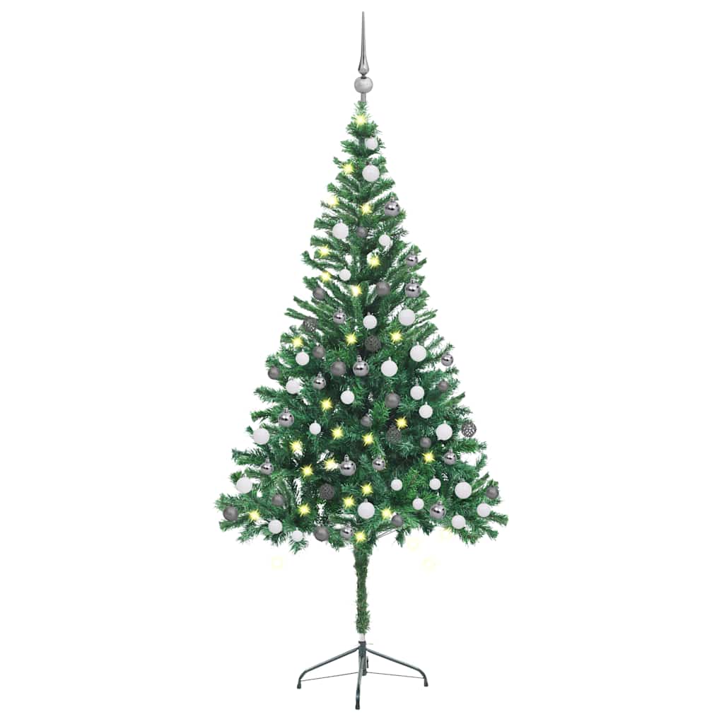 VIDAXL KUNSTKERSTBOOM mit Beleuchtung und Weihnachtsbällen 546 Zweige 180 cm