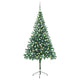 VIDAXL KUNSTKERSTBOOM mit Beleuchtung und Weihnachtskugeln 910 Zweige 210 cm