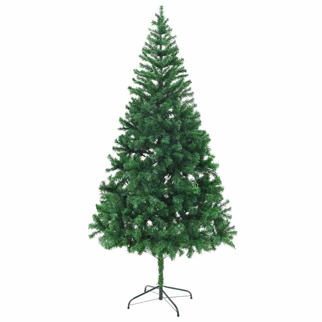 VIDAXL KUNSTKERSTBOOM mit Beleuchtung und Weihnachtskugeln 910 Zweige 210 cm
