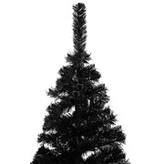 Vidaxl Kunstkerstboom mit Beleuchtung und Weihnachtskugeln 180 cm PVC Schwarz - afbeelding 3