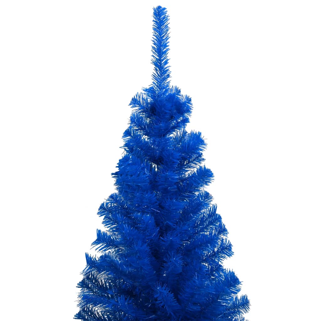 Vidaxl Kunstkerstboom mit Beleuchtung und Weihnachtsbällen 120 cm PVC Blau