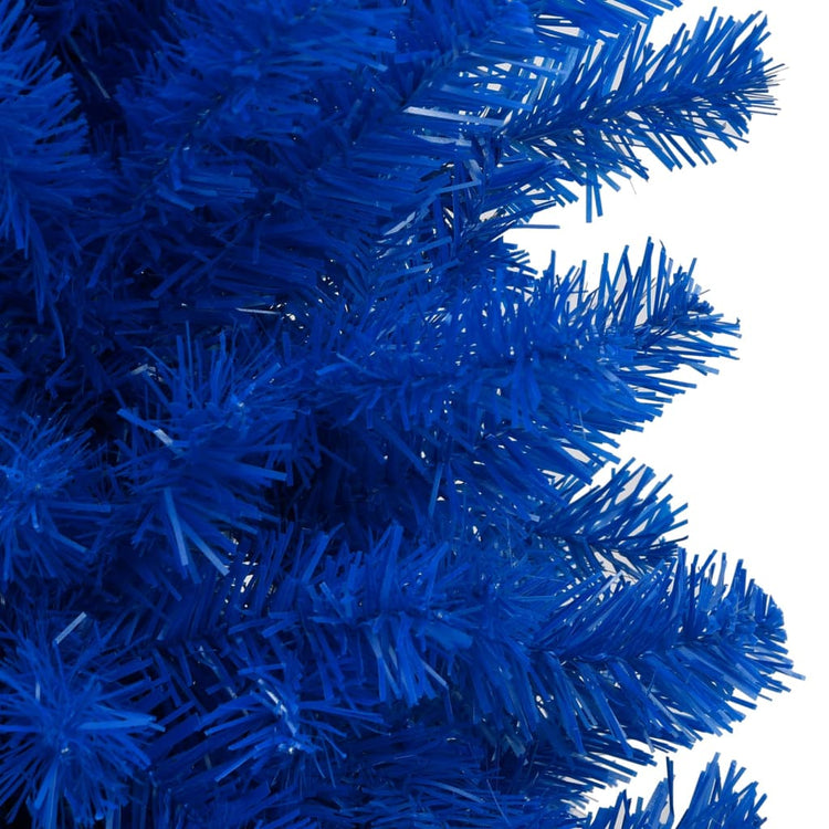 Vidaxl Kunstkerstboom mit Beleuchtung und Weihnachtsbällen 120 cm PVC Blau