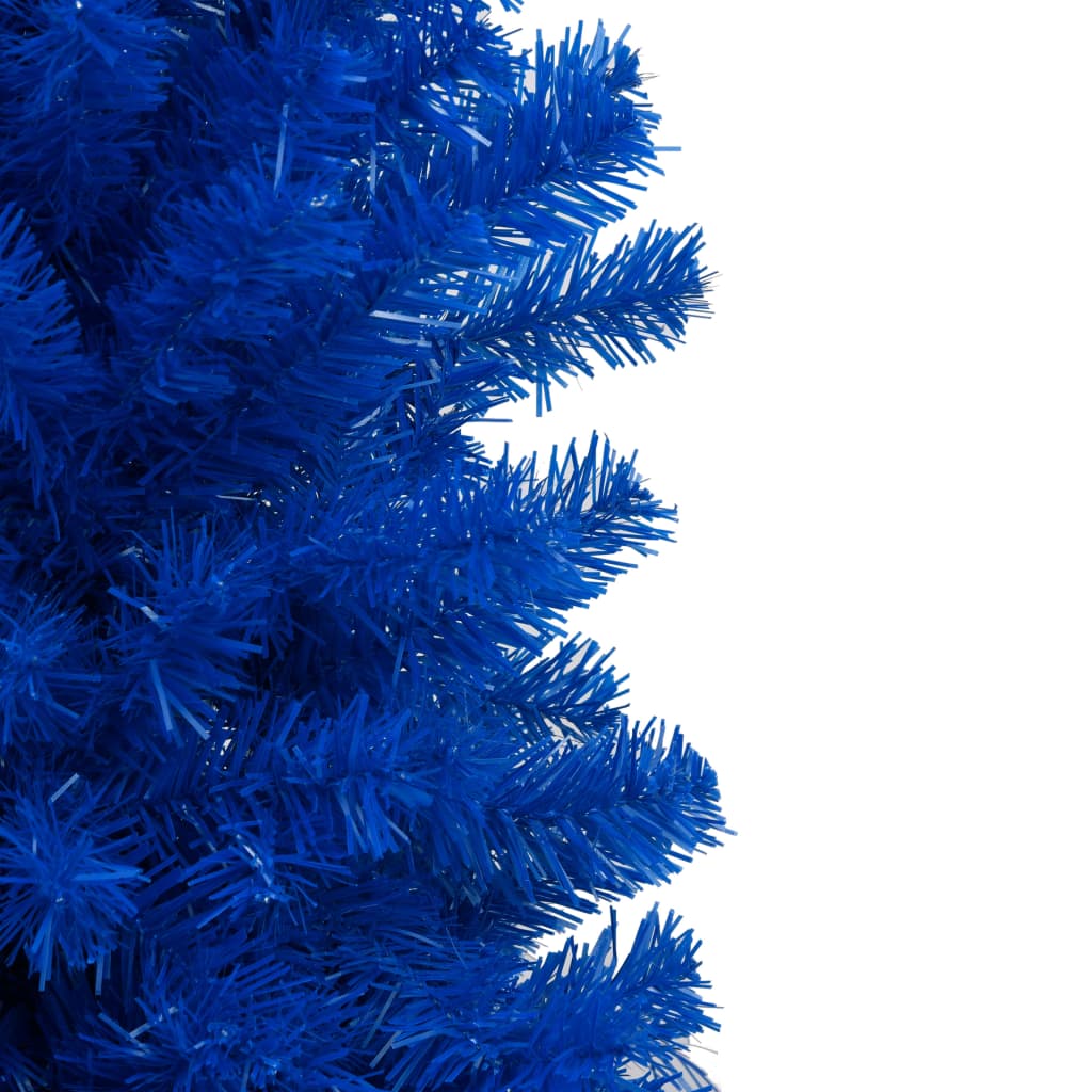 Vidaxl Kunstkerstboom mit Beleuchtung und Weihnachtskugeln 210 cm PVC Blau