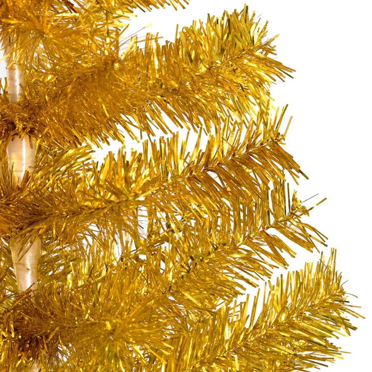 Vidaxl Kunstkerstboom mit Beleuchtung und Weihnachtskugeln 120 cm Haustier Gold