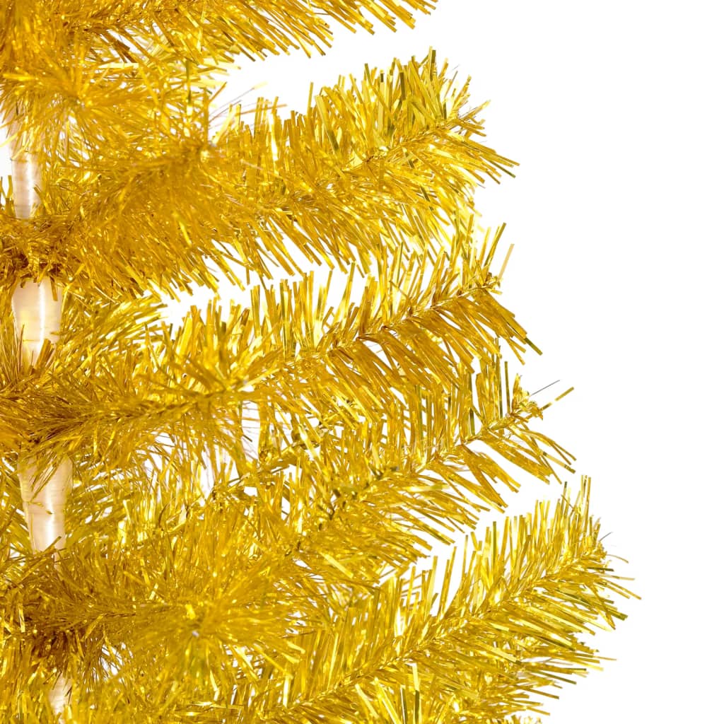 Vidaxl Kunstkerstboom mit Beleuchtung und Weihnachtskugeln 180 cm Haustier Gold