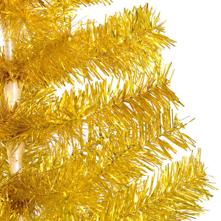 Vidaxl Kunstkerstboom mit Beleuchtung und Weihnachtskugeln 240 cm Haustier Gold