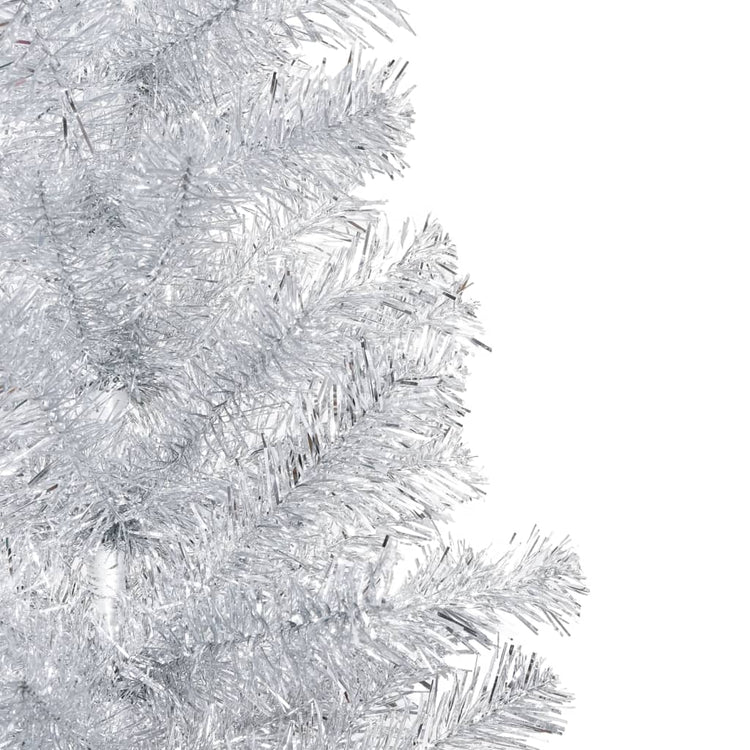Vidaxl Kunstkerstboom mit Beleuchtung und Weihnachtskugeln 210 cm Haustier Silber