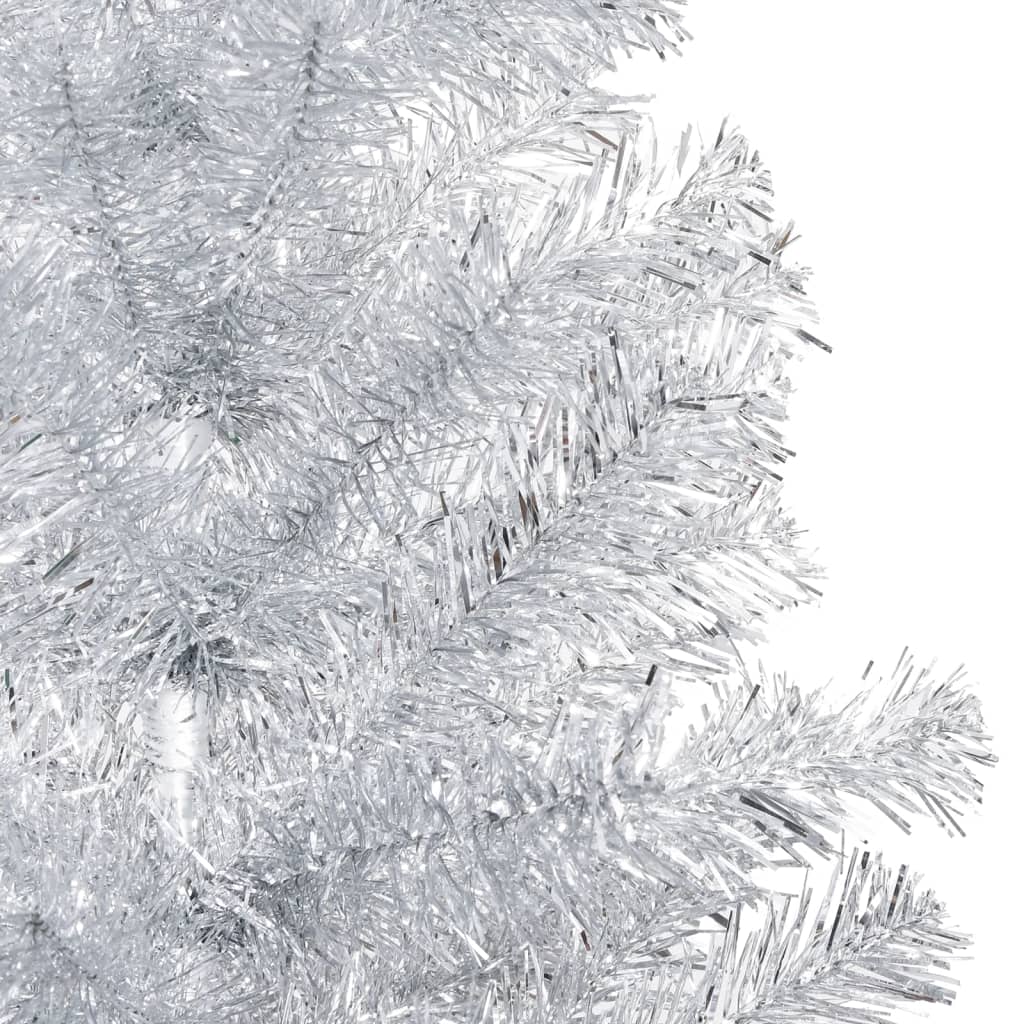 Vidaxl Kunstkerstboom mit Beleuchtung und Weihnachtskugeln 240 cm Haustier Silber