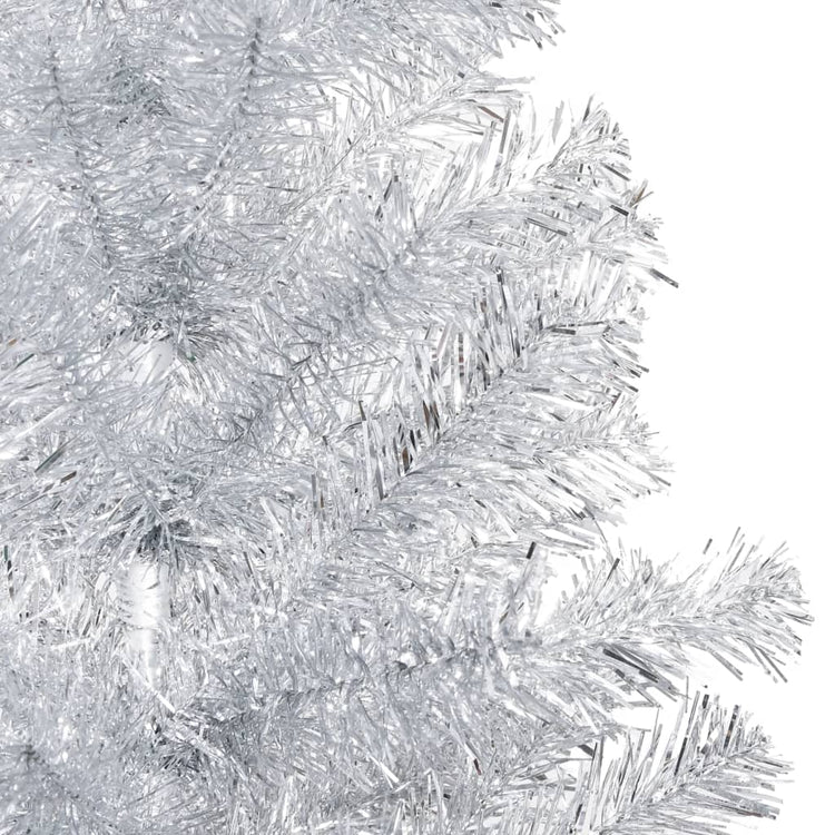 Vidaxl Kunstkerstboom mit Beleuchtung und Weihnachtskugeln 240 cm Haustier Silber