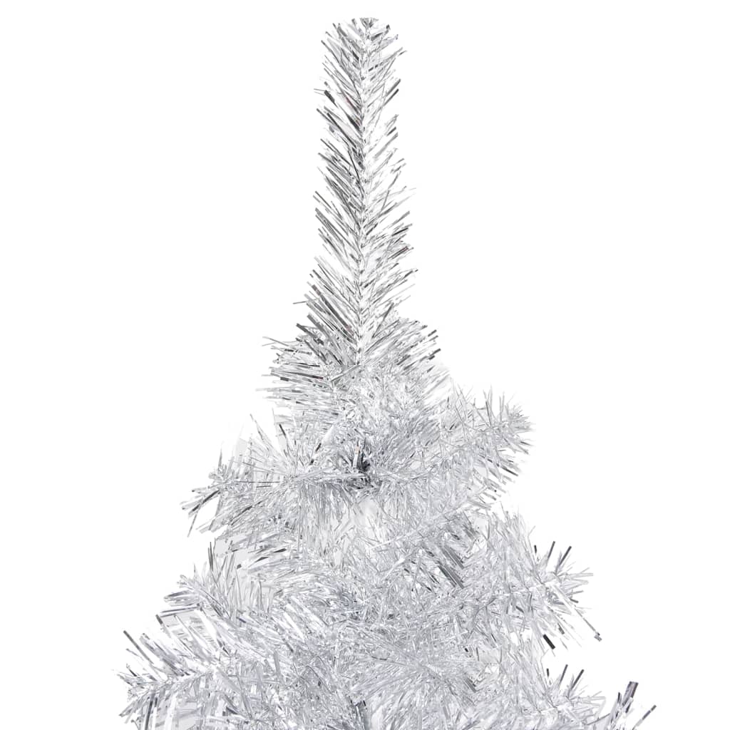 Vidaxl Kunstkerstboom mit Beleuchtung und Weihnachtskugeln 240 cm Haustier Silber