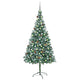VIDAXL KUNSTKERSTBOOM mit Leuchten Weihnachtsbällchen Kiefernkegel 210 cm