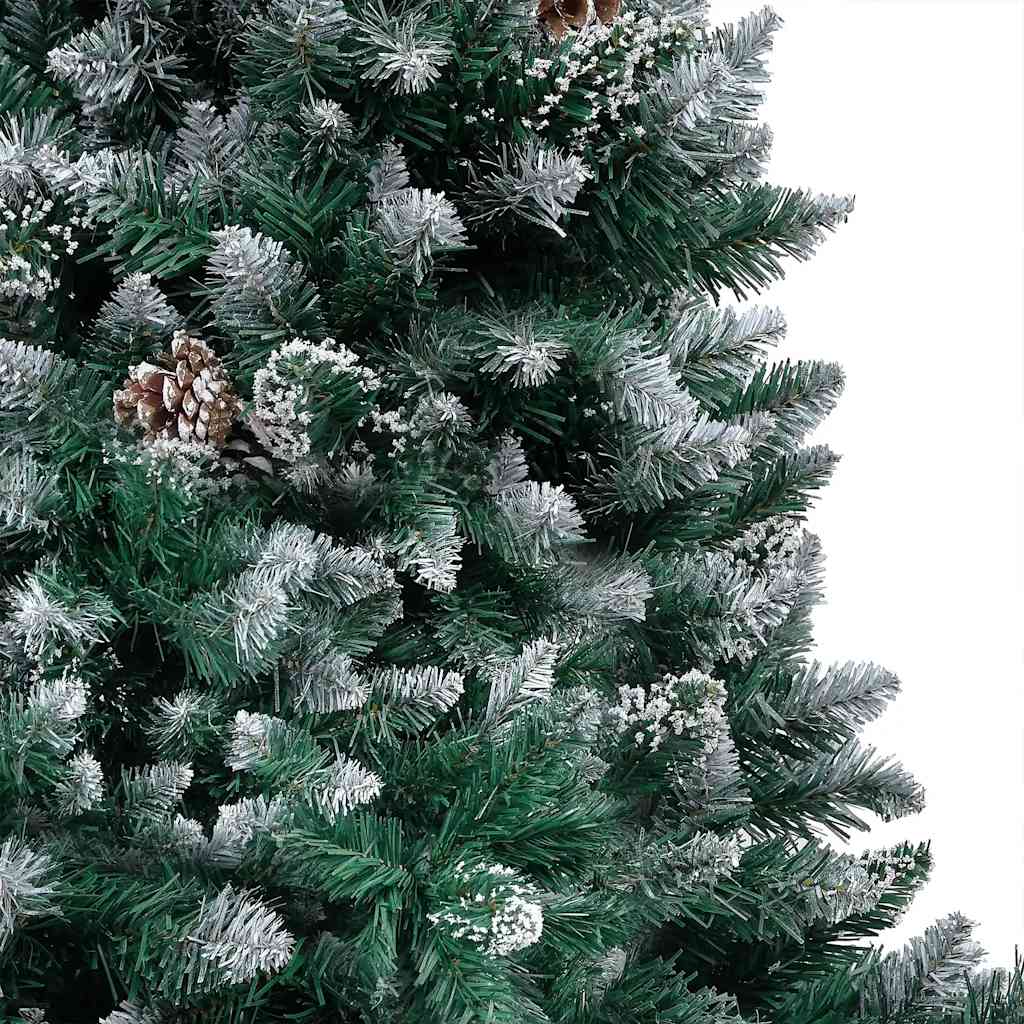 VIDAXL KUNSTKERSTBOOM mit Lichtheiligbällen Kiefernkegel 180 cm