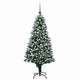 VIDAXL KUNSTKERSTBOOM mit Leuchten Weihnachtsbällchen Kiefernkegel 210 cm