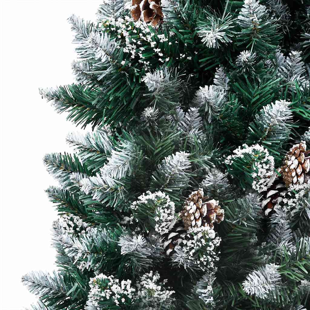 Vidaxx künstlicher Weihnachtsbaum mit LED und Weihnachtskugeln und Tannenzapfen 240 cm