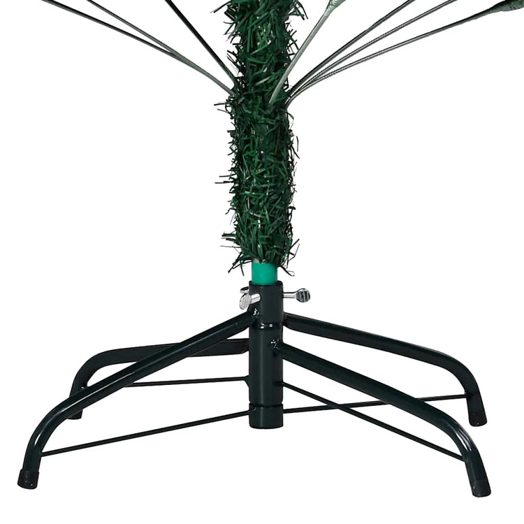 Vidaxl Kunstkerstboom mit Beleuchtung und Weihnachtskugeln 150 cm PVC Green