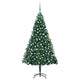 Vidaxl Kunstkerstboom mit Beleuchtung und Weihnachtsbällen 240 cm Grün