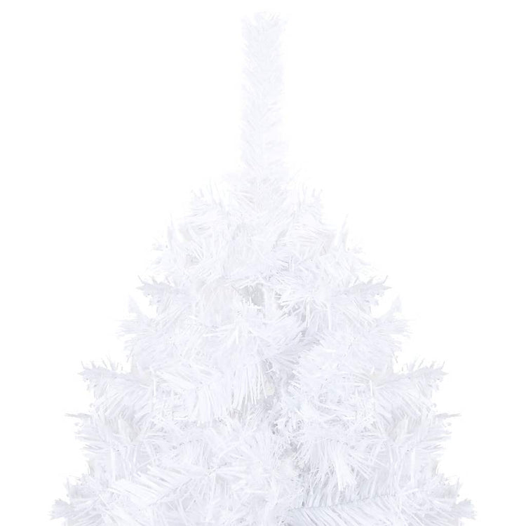 Vidaxl Kunstkerstboom mit Beleuchtung und Weihnachtskugeln 120 cm PVC Weiß