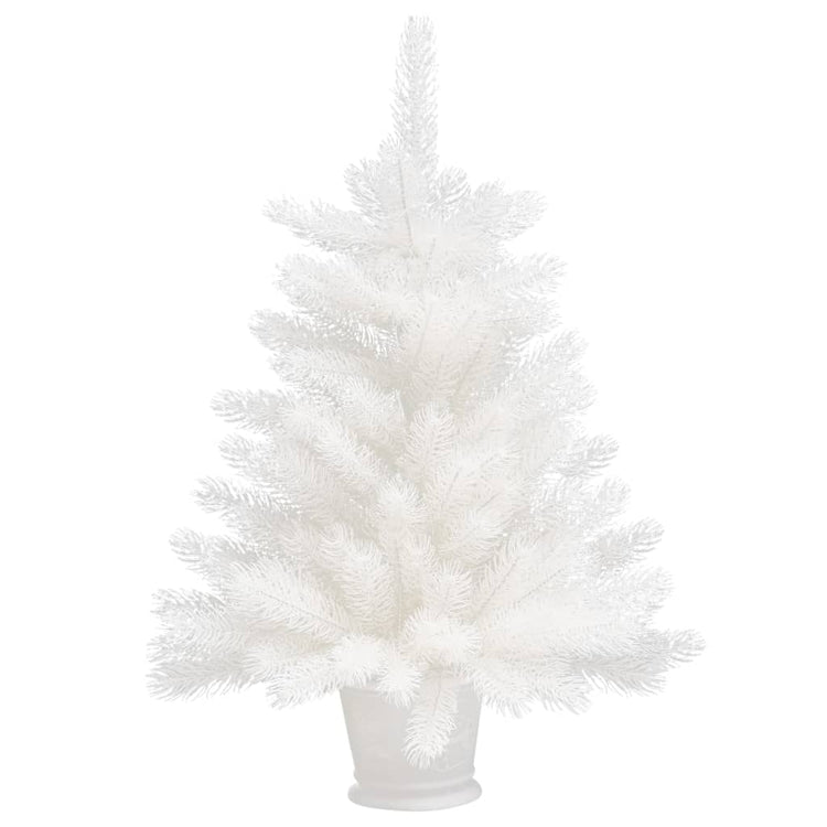 Vidaxl Kunstkerstboom mit Beleuchtung und Weihnachtskugeln 65 cm Weiß