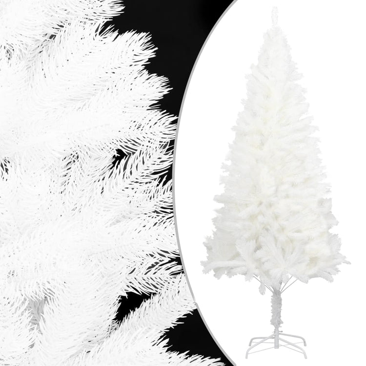 Vidaxl Kunstkerstboom mit Beleuchtung und Weihnachtskugeln 150 cm PVC Weiß