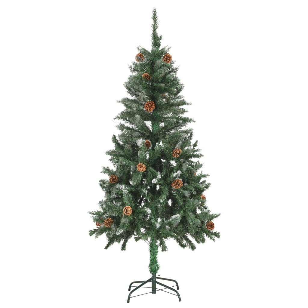 Vidaxl Kunstkerstboom mit Beleuchtungs- und Kiefernkegel 150 cm