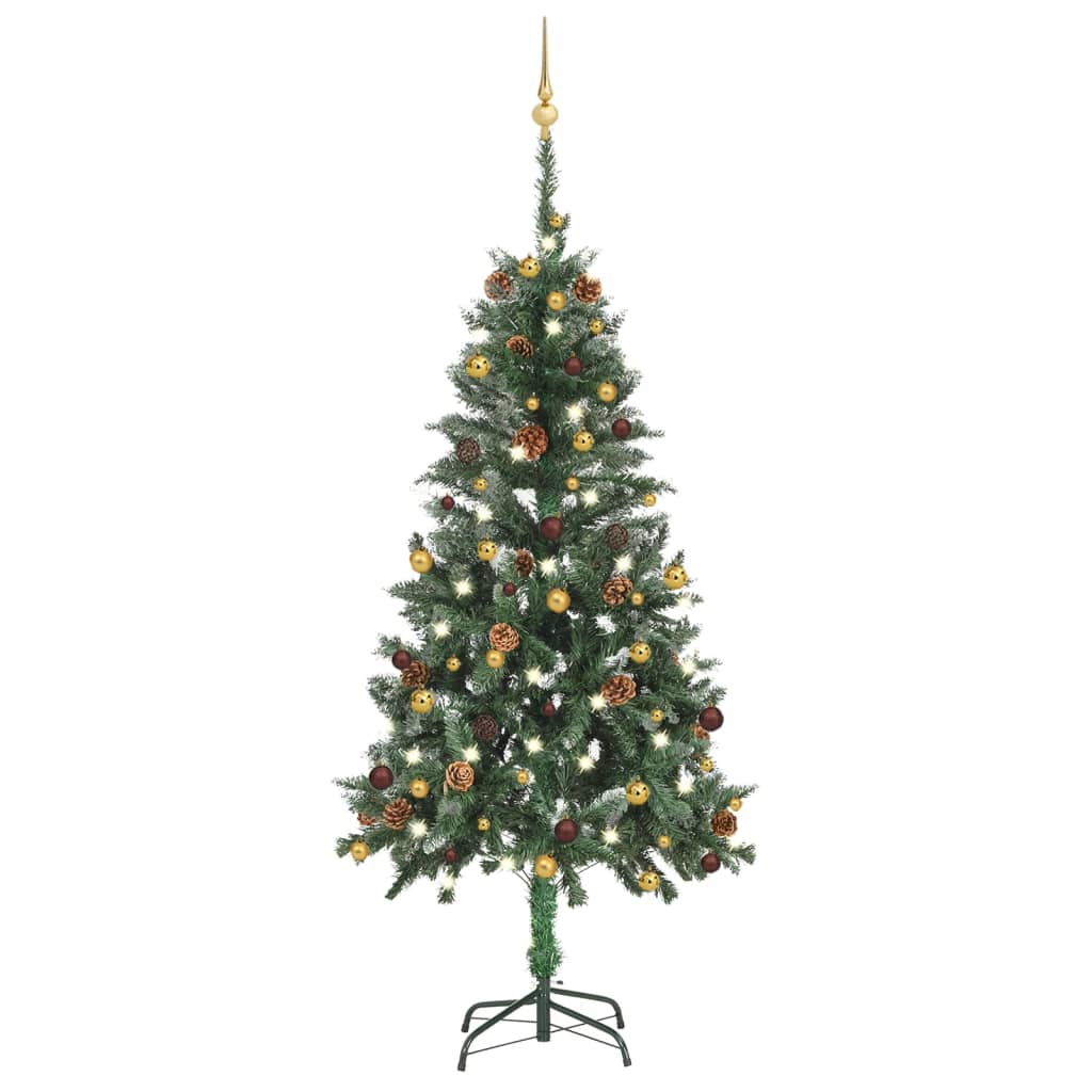 Vidaxl Kunstkerstboom mit Beleuchtung und Weihnachtsbällen 150 cm